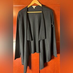H&M Black Draped Cardigan
